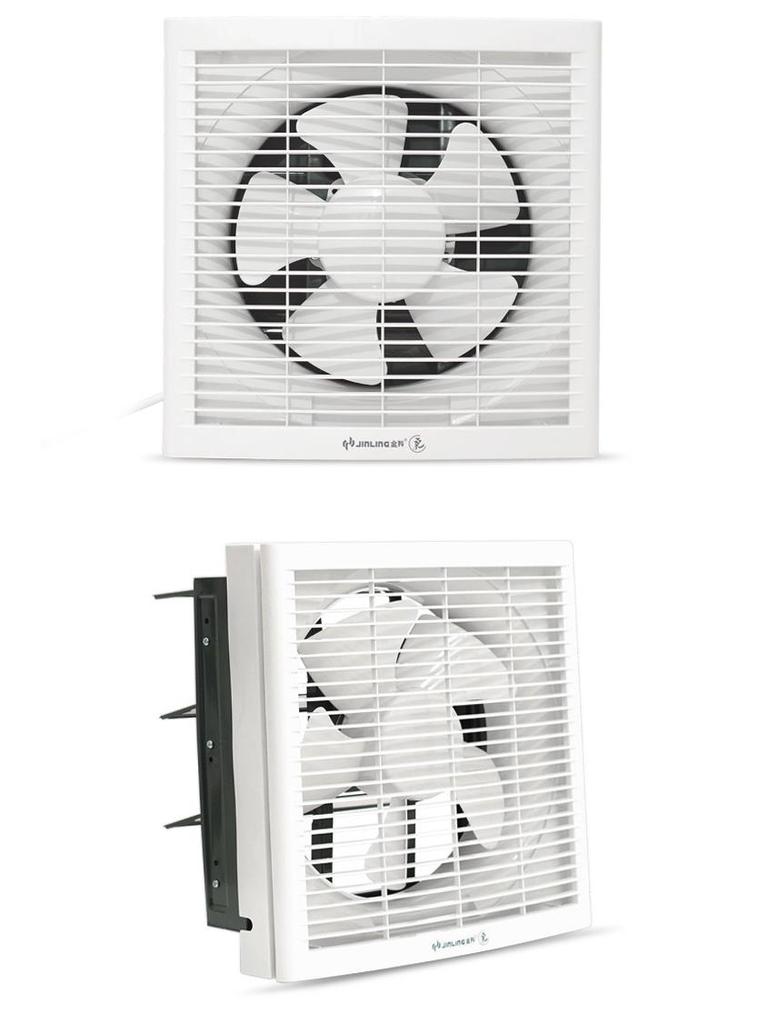 Jinling Louvered Exhaust Fan - 10-inch Kitchen, 8-inch Square, 6-inch Bathroom, 12-inch Options with Free Shipping