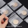 Transparent Coin Sleeve 50pcs Waterproof Pvc Souvenir Coin Storage Bag with Semi-circle Flap Dustproof Collection Medal Jewelry