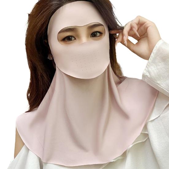 

Sun Protection Face Guard Breathable UV Blocking Fabric Cheeks Chin Ears Neck Outdoor Sports Cooling Sun Face Guard розовый