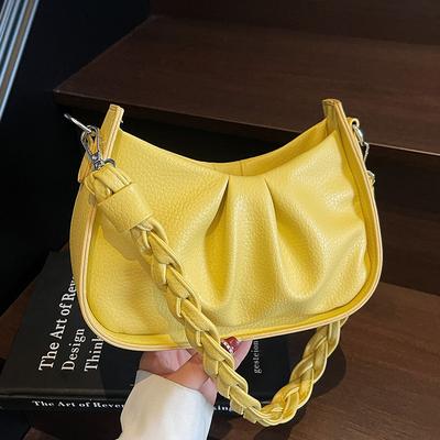 Popular New Products Niche Simple Commuting Versatile Pleated Armpit Bag Fashion High Sense Casual Temperament Messenger Bag Women