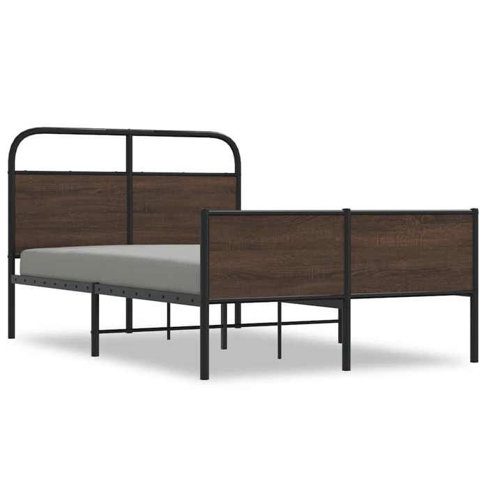 VidaXL Bed Frames Without Mattress 140x190 Cm Brown Oak 4100500