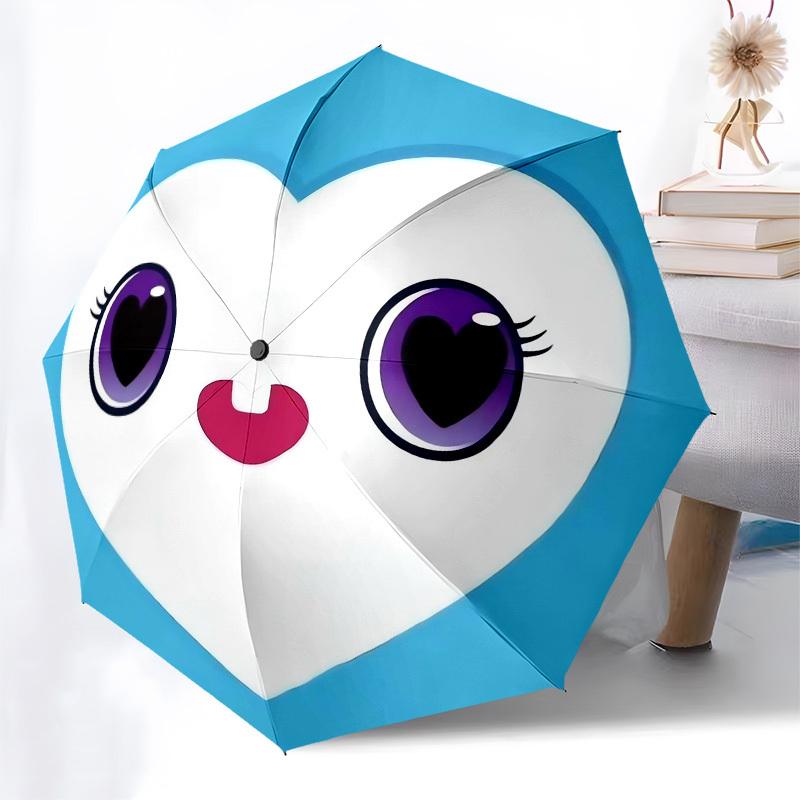 1pc Heart-shaped Plush Toy Umbrella with Plastic Handle,Suitable for All Seasons Home Travel Outdoor UmbrellaM931