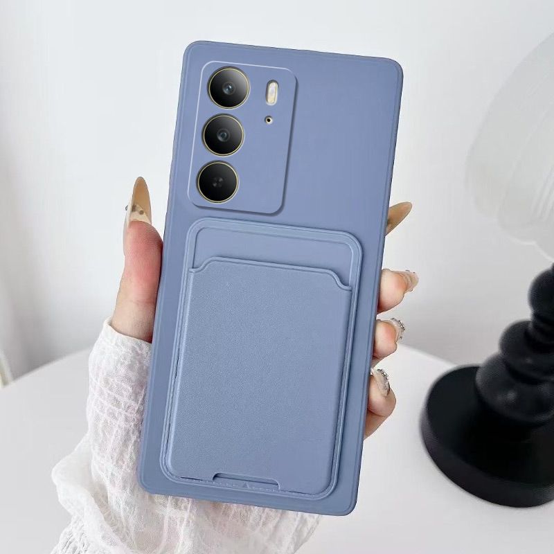 RealmeC75 Mobile Phone Case, Card Bag, Solid Color, Straight Edge Simple Knot, Soft Protective Cover, Matte Business Anti-drop All-inclusive.