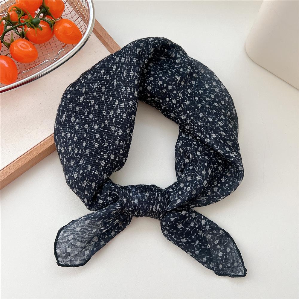 Korean-Inspired Cotton Linen Silk Scarf - Elegant, Simple, High-End Neckerchief for Spring & Autumn