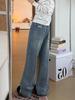 Spring 2026 Plus Size Women's Retro Slimming Wide-Leg Jeans