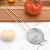 Přenosný spirálový oddělovač bílků z nerezové oceli s dlouhou rukojetí pro domácnost, nářadí na vejce, kuchyňské doplňky, kuchyňské nářadí