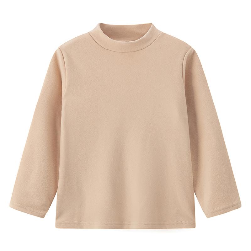 Children's Mid-collar Bottoming Shirt in Autumn and Winter Solid Color Joker Girls' Long Sleeve T-shirt Boys' Casual S