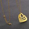 Personalized Necklace Custom Family Names Stainless Steel Heart Engraved Pendants Necklace for Women Mother Lover Jewelry