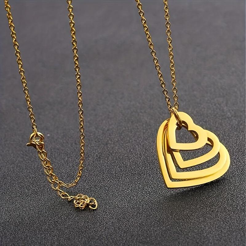 Personalized Necklace Custom Family Names Stainless Steel Heart Engraved Pendants Necklace for Women Mother Lover Jewelry