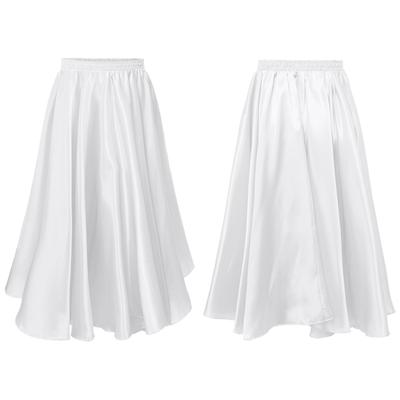 Girls Spanish Bullfight Dance Costume Chiffon Latin Dance Big Skirt Half Length Performance Skirt
