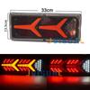 2pcs 12V/24V LED Car Truck Tail Light Brake Light Turn Signal Lamp Rear Lamp For Trailer Van Boat RV Caravan Bus Lorry UTV