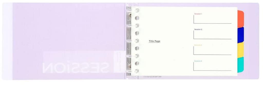 Maruman Session Binder Mini FM310-98 / Loose-Leaf Mini Smart Review Memorization Sheet L1441 - Word Ruled L1442 Set