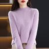 Women's 2023 New Fashion Wool Sweater - Spring & Autumn Solid Color Loose Knitwear