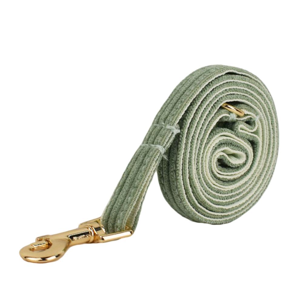 New light green velvet cat collar pet collar cute cat bell cat collar bow leash