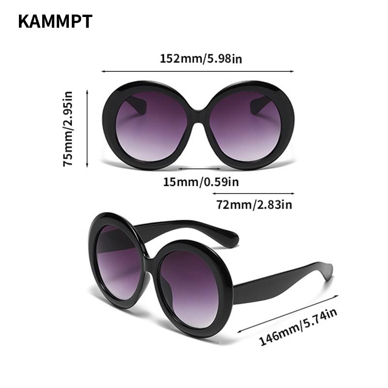 Oversized Round Sunglasses Women Trendy Vintage Gradient Goggle Sun Glasses Fashion Luxury Brand Design Shades Eyewear