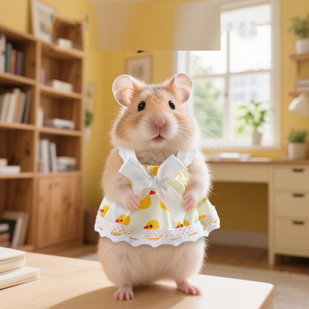 Süßes Baumwoll-Outdoor-Kleid für Hamster Syrischer Hamster Meerschweinchen Kleines Haustierkostüm