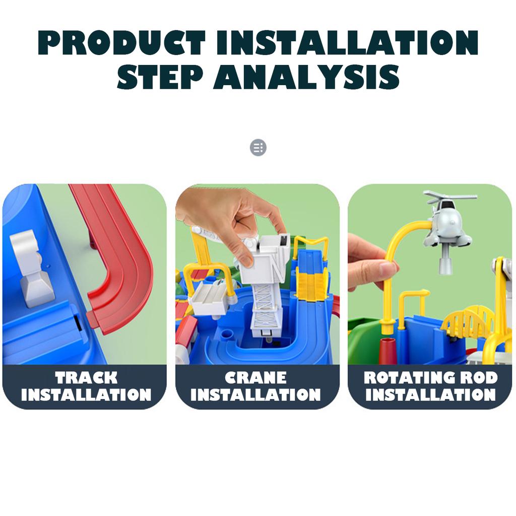 Car Adventure Puzzle Rail Car Toys Fun Early Educational Racing Tracks Toy Parent-Child Interactive Playsets Kids Xmas Gifts