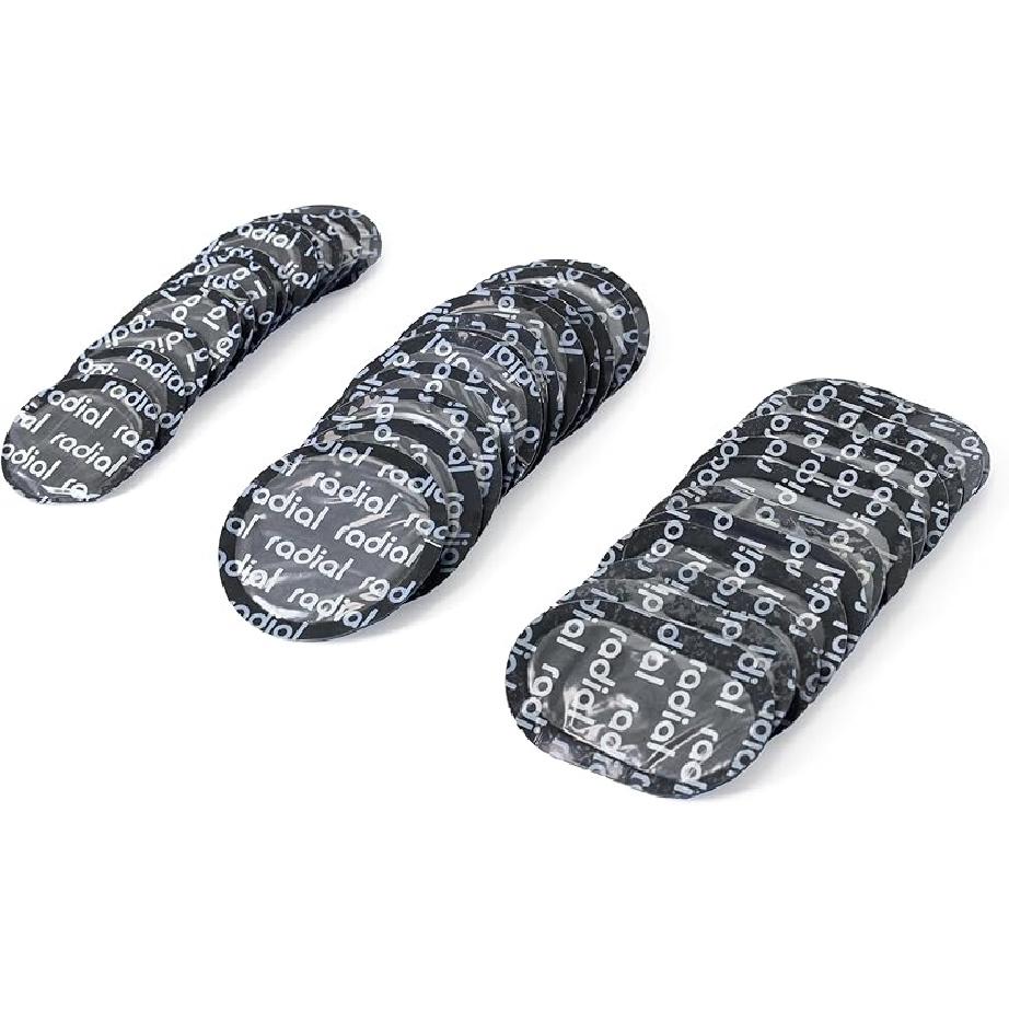 Professional Self-Vulcanizing Tire Repair Patches 96 Pcs - Multi-Size (41Mm To 57Mm) Radial Tire Patch Kit For Cars/Trucks/Motorcycles, Heavy Duty,