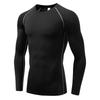 Barifall Long Sleeve Compression Power Stretch Sports Size Men's Undershirt, Undershirt, Sweat-Wicking, Quick-Drying, Breathable, 323-bkgy-L