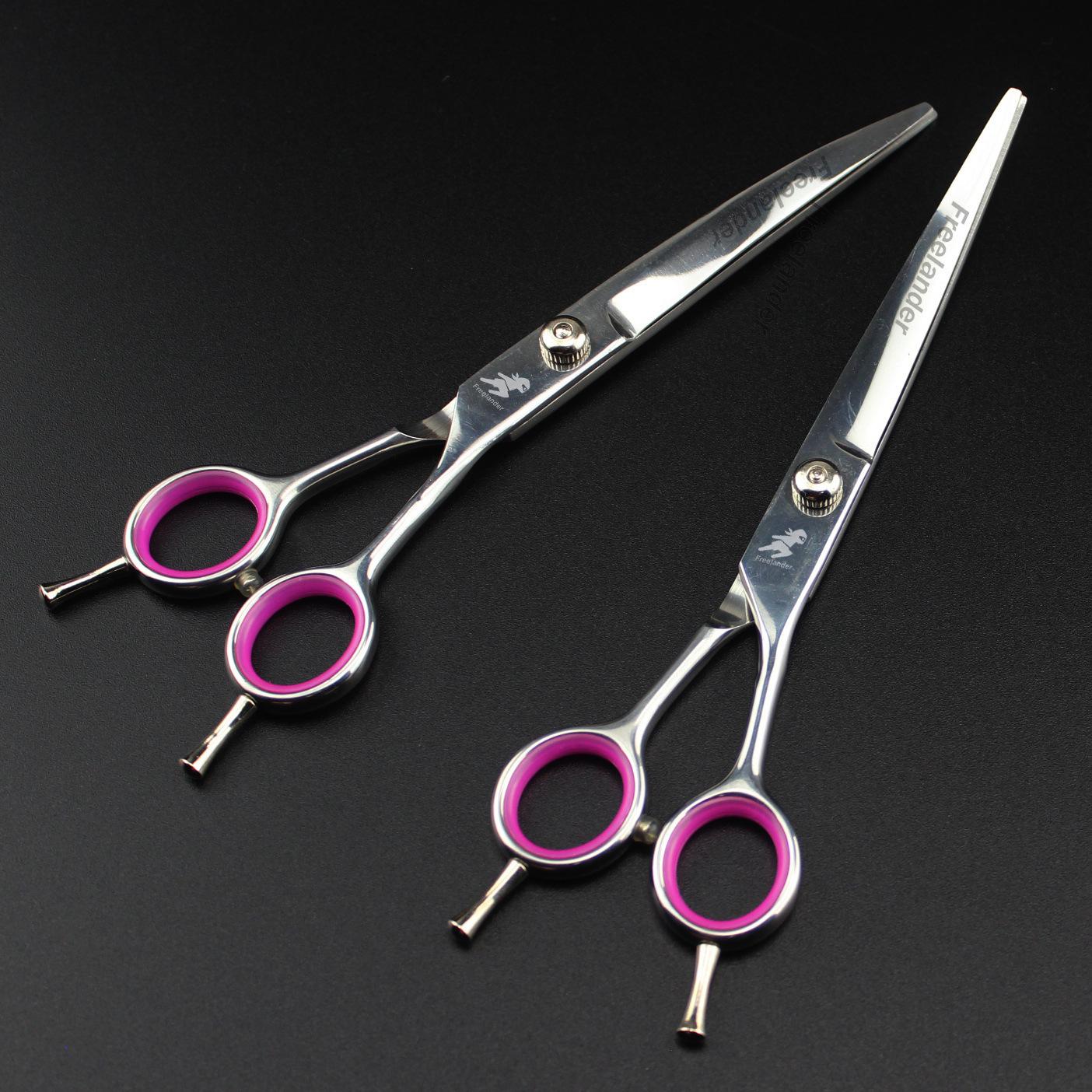 7.0 Double Tail Pet Grooming Scissors: Curved, Up-Curved, Down-Curved - Model SCW-70 Double Tail Down-curved Scissors