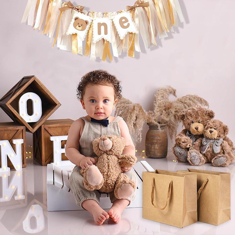 10/20Pcs Kraft Paper Gift Bag Birthday Party Wedding Favors for guest Baby Shower Christmas Candy Cookie Gift Packaging Supplies