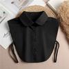 Fashion  Front Tie White Fake Collar for Women Stand Detachable Collar Fake Girls Vintage Lace Ladies False Blouse Collar