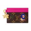 LV Charms Card Holder Brown Monogram Canvas/Frozen Orchid Women Wallets Pink M15332