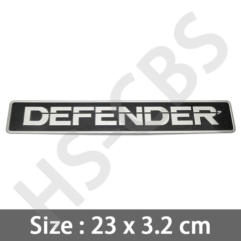 Aluminum Defender Car Front Hood Engine Logo Badge Stickers Decals Rear Trunk Emblem Tailgate Sticker Car Styling Accessories
