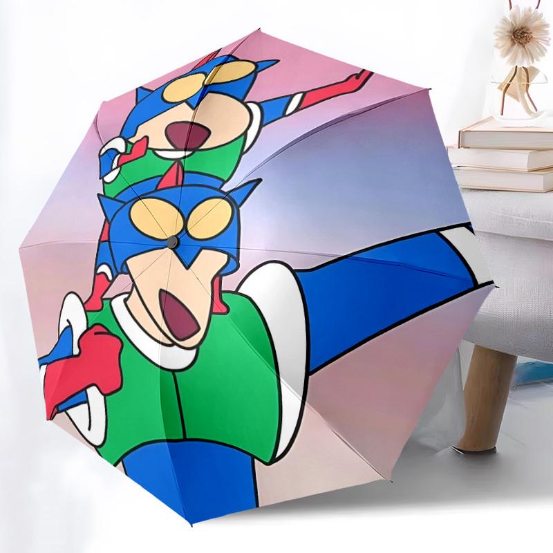 1PC Crayon Shin chan Superheroes Automatic Open/Close Folding Umbrella, Windproof 8 Rib Construction, Lightweight Travel Umbrella 0903201