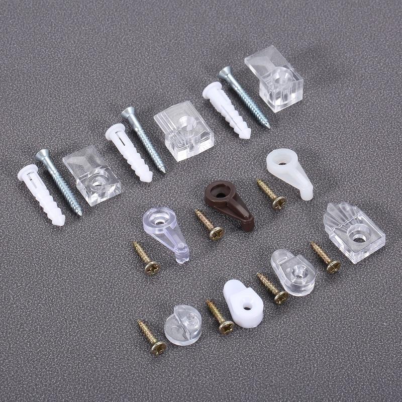 20 Pezzi Fermaclip in Plastica per Vetro Fermaclip per Specchio Morsetti per Porta di Armadio Pannello in Vetro Supporto per Scaffale Specchio di Armadio