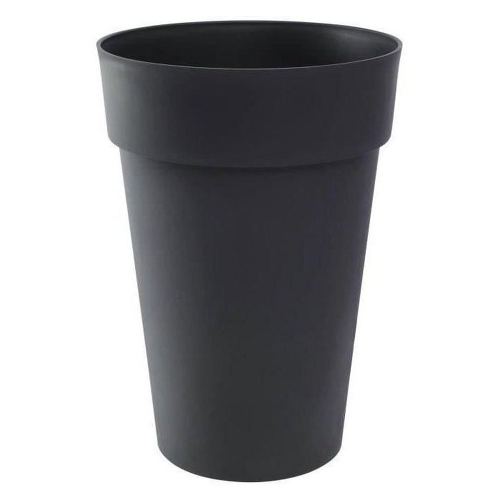 EDA - Pot de fleurs Rond haut - Toscane - Ø 46 x H 65 cm - Intérieur / Extérieur - 67 L - Gris Anthracite