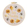 1set Happy Bee Embroidery Kit, a beginner-friendly embroidery material kit suitable for beginners, DIY embroidery craft material kit
