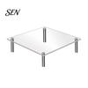 Acrylic Risers for Figurines Cake Stand, Multi-Tier Food Display Clear Cupcake Holder, Detachable Rack Adjustable Metal Support Dessert Table Birthday