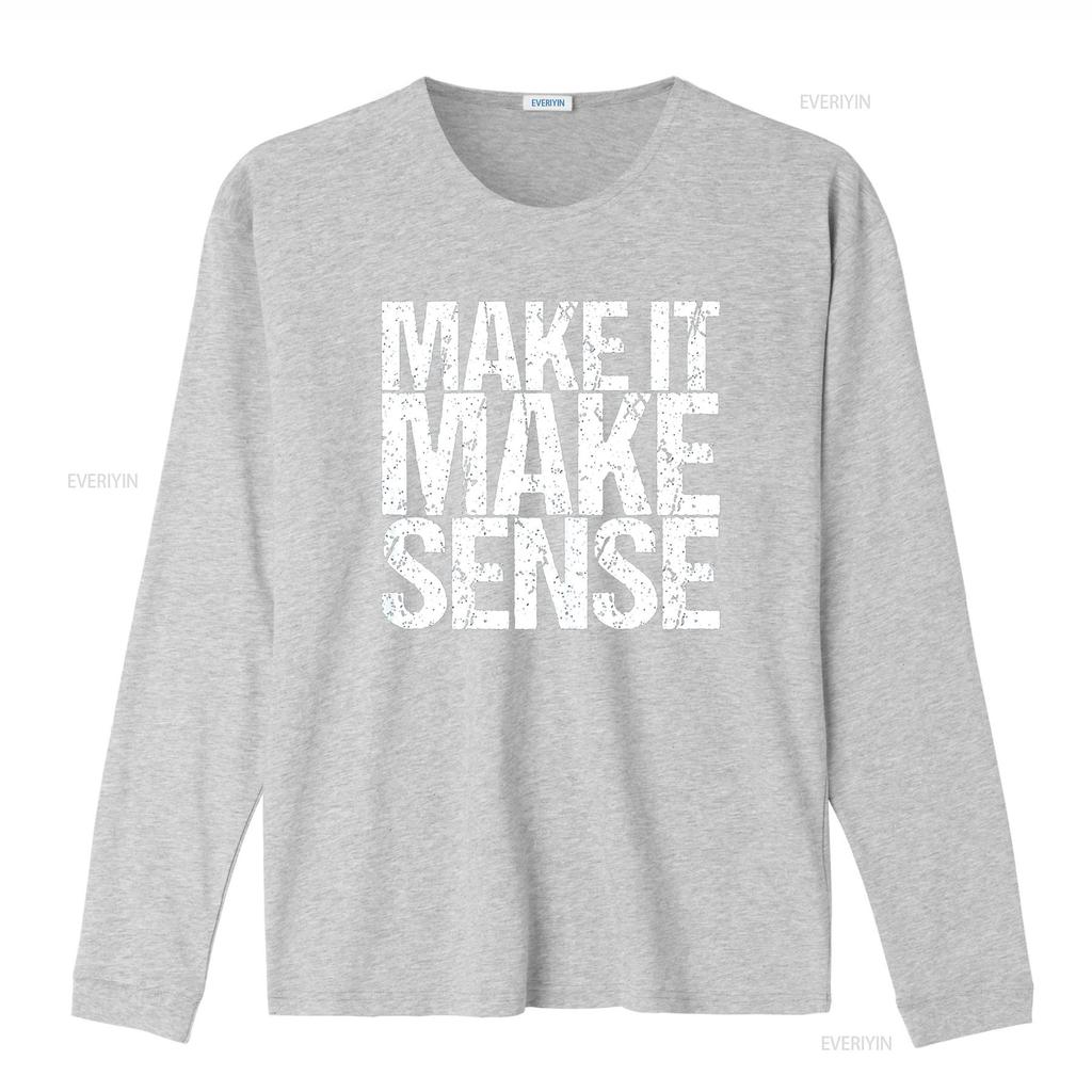 Make It Sense T Shirt Vintage Washed Breathable Top For Everyday Wear Homme Comfortable Soft Versatile Graphic Stylish