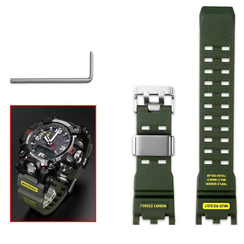 ONEWatch Akcesoria Do Casio G-SHOCK GWG-2000 GWG-2040 Mudmaster Wymienna Pasek Opaska Męski Sportowy Wodoodporny Żywica BransoletkaMN