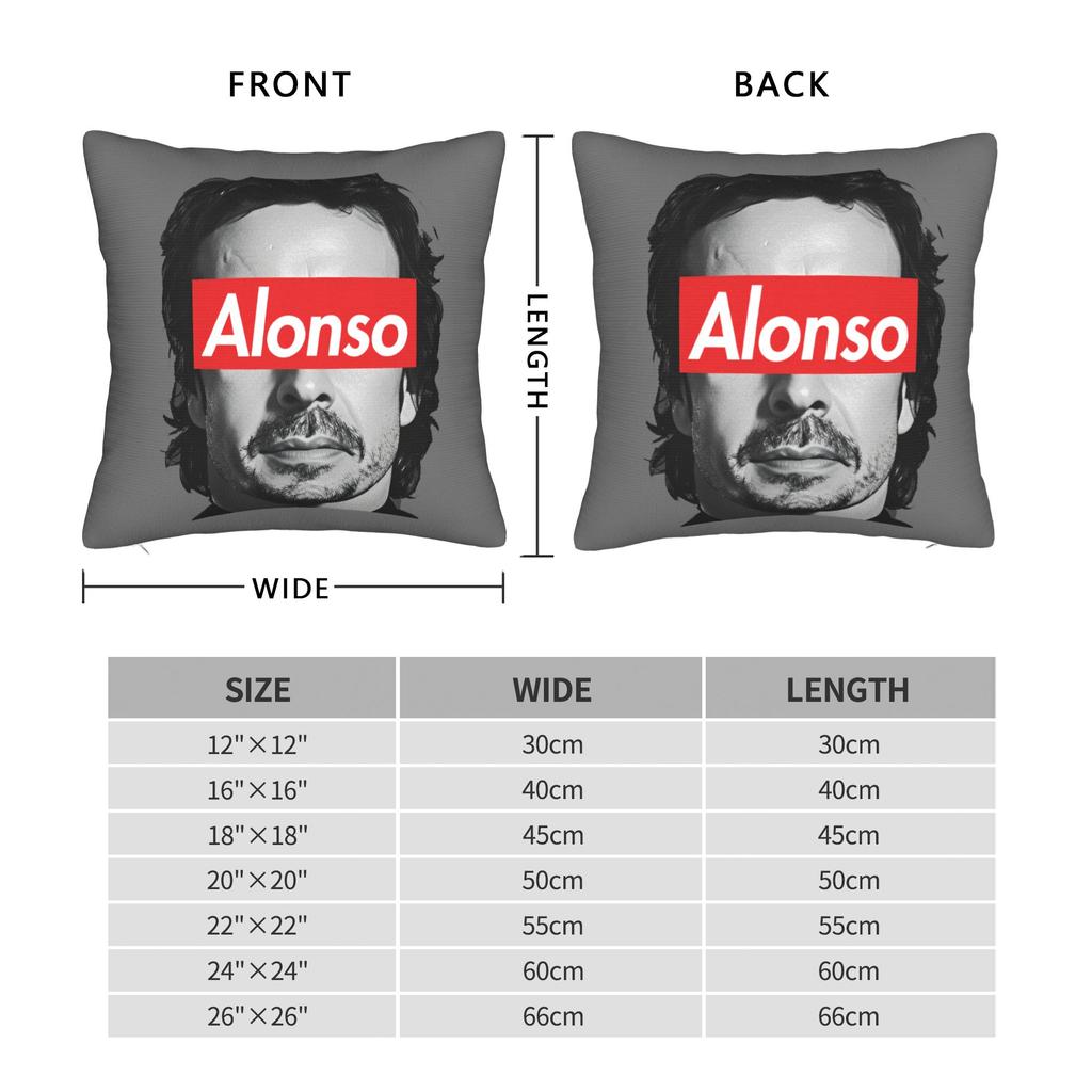 Fernandos Alonsos Pillow Case  Design Pillow Cover For Sofa Bedroom Home Decor Cute Funny Cushion Cover
