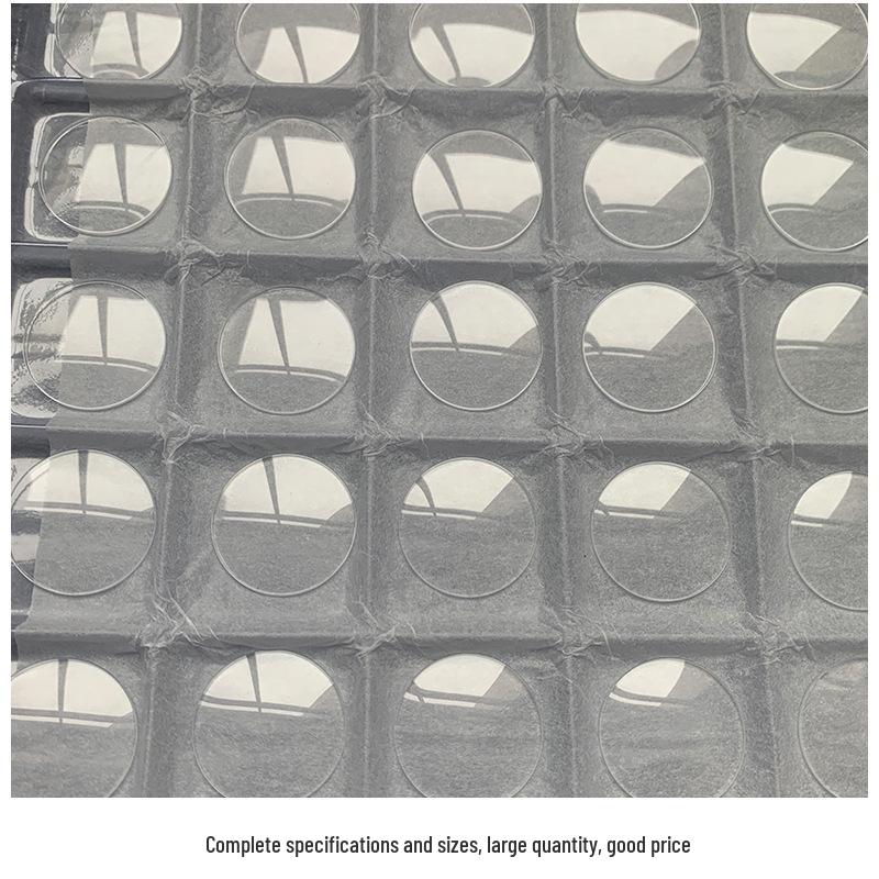 Swiss Glass Double Dome Convex Watch Crystal, 20-40.5mm Diameter, 1.5mm Thick