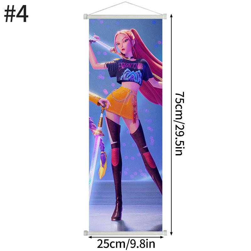 Kpop Ddemon Hunters Poster Wall Decoration Hanging Decoration Girl Bedroom Wall Decor Party Background Cloth Hanging Painting