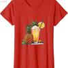 Summery Pina Colada Drink T Shirt Ladies Crewneck Vintage Breathable Soft Top For Everyday Wear Versatile Streetwear