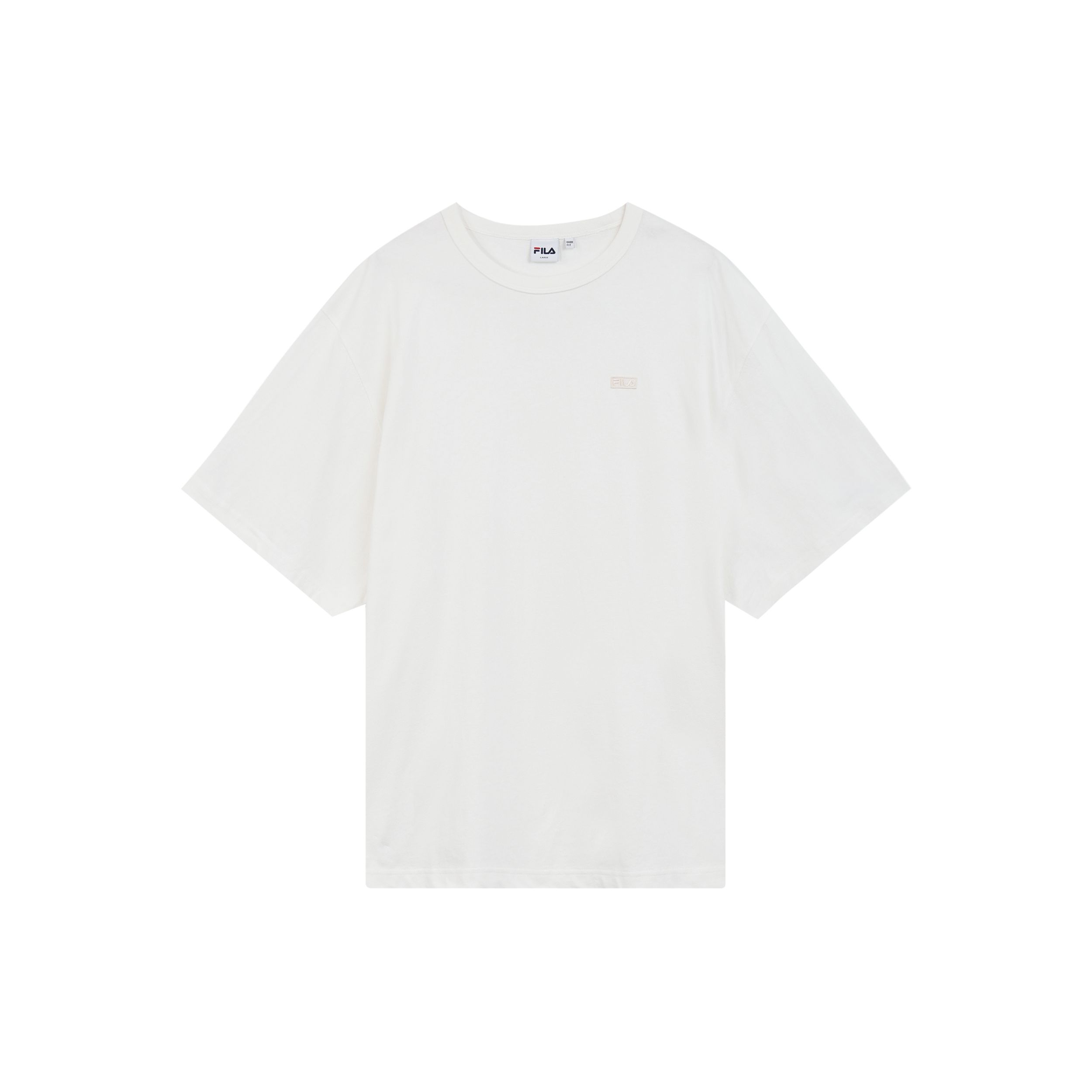 

FILA Solid Color Casual Sports Round Neck Short Sleeve Drop Shoulder T-Shirt Unisex T-Shirt White FS2RSD2104X-OWH M