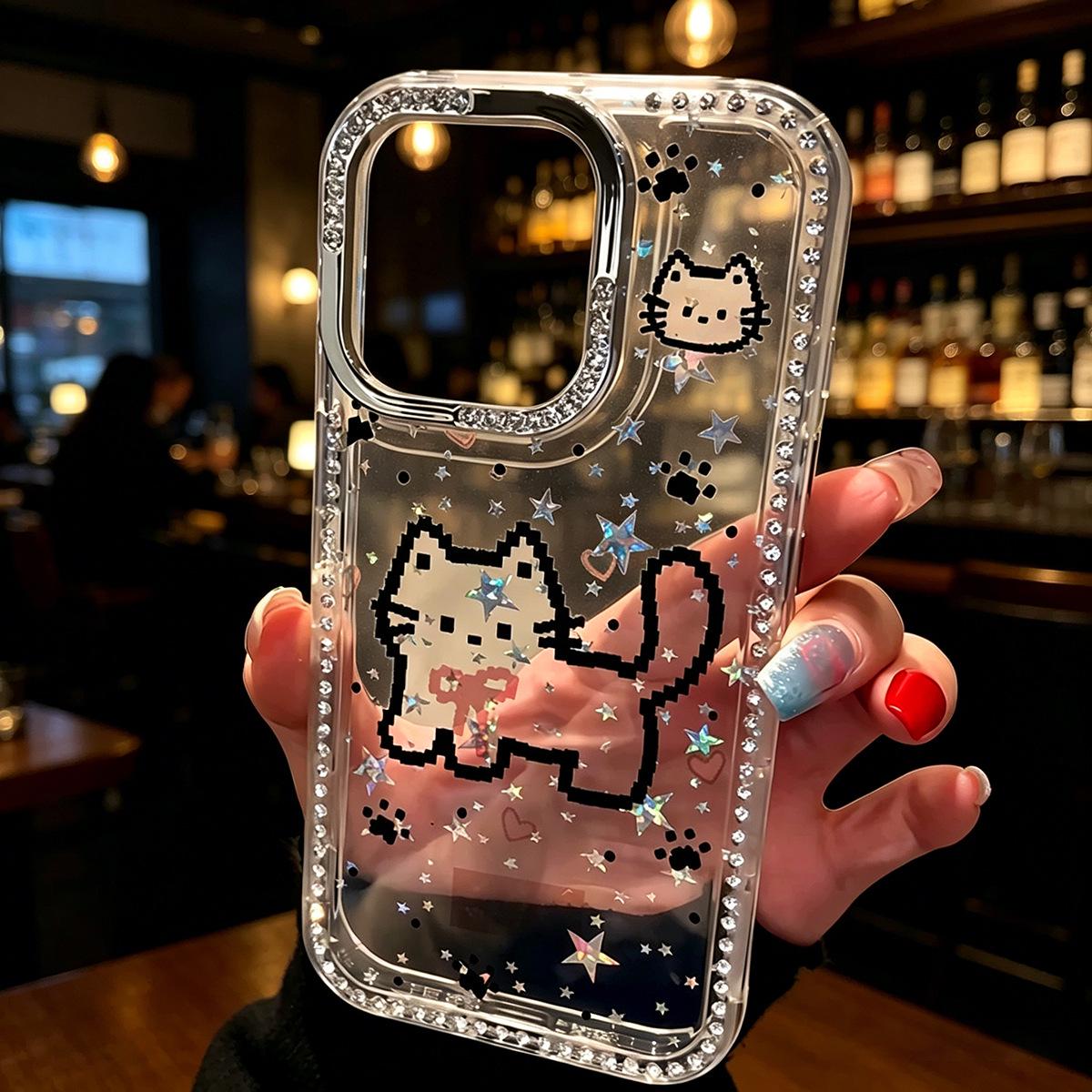 

Pixel Dot Kitten Protective Case for Apple Air 17, iPhone 15 Pro Max, 16/14 Plus 17 Pro