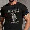 Classic Moto Live To Ride T-ShirtSummer Unisex Casual Short Sleeve Motorbike Tops