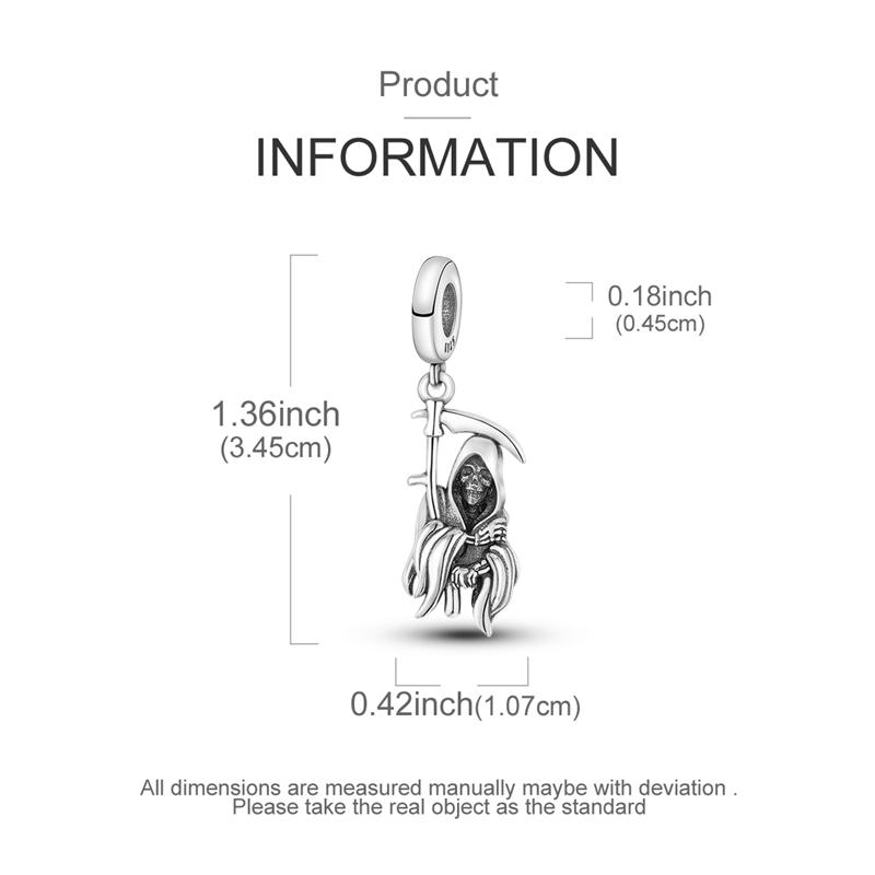 Original Copper Halloween Skeleton Witch Bat Pumpkin Charms Beads Skull Dangle Fit Women Original Bangle Bracelet