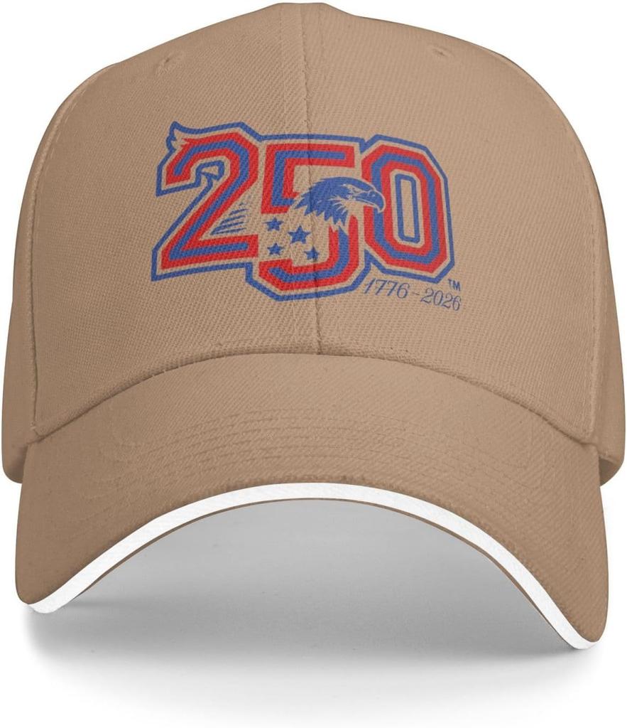 250 Years Freedom Eagle Baseball Cap 1776 2026 Anniversary Polyester Adjustable Unisex Cap