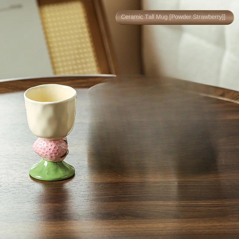 

Керамическая чашка с высокой ножкой для фруктов, миска для мороженого, специальная чашка для десерта, закуска после ужина, посуда для молекулярной кулинарии, керамика