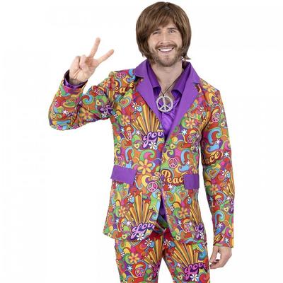 Smiffys Mens 60s Rainbow Peace Costume Jacket
