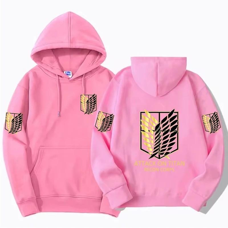 2025 Cross border E-commerce European and American Fashion Men's Printed Home Clothes Attack on Titan Hoodie Casual Shirt