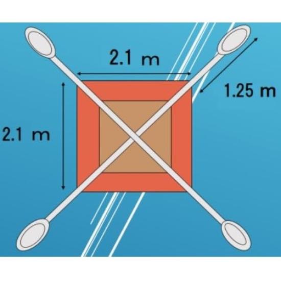 Polyester sheet mokko square 2.1m (for 2.0t)