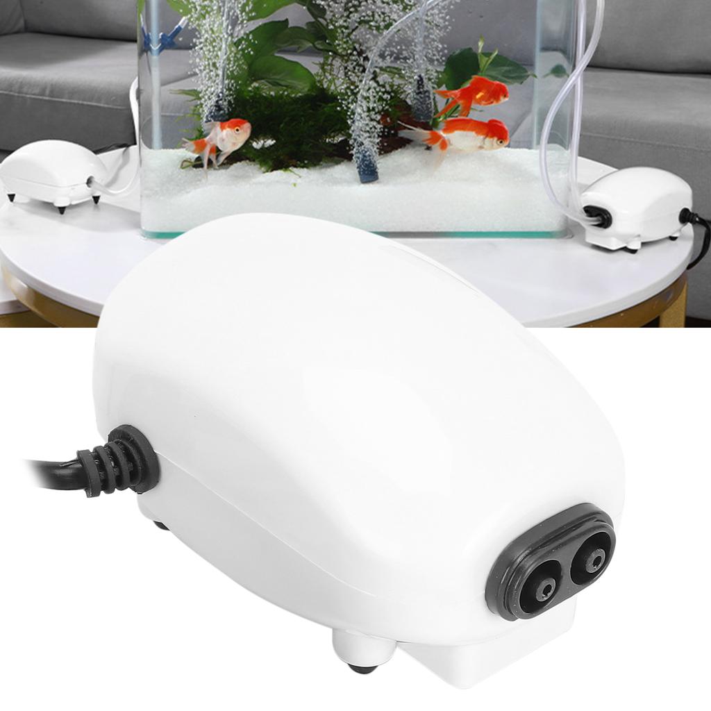 Oxygen Pump Small Quiet Dual Outlets Household Aquarium   Pump for Fish Breeding