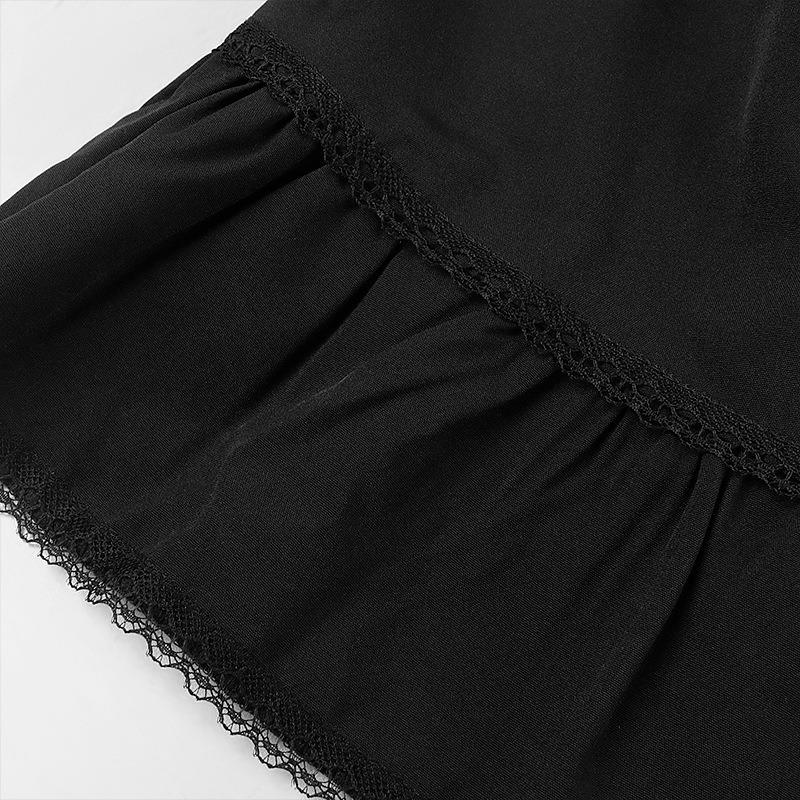 Gonna Lunga da Donna Medievale Vintage Estiva Vita Alta Linea ad A Vittoriana Lunga Steampunk Gotica Ruffle Pieghettata Gonna da Festa